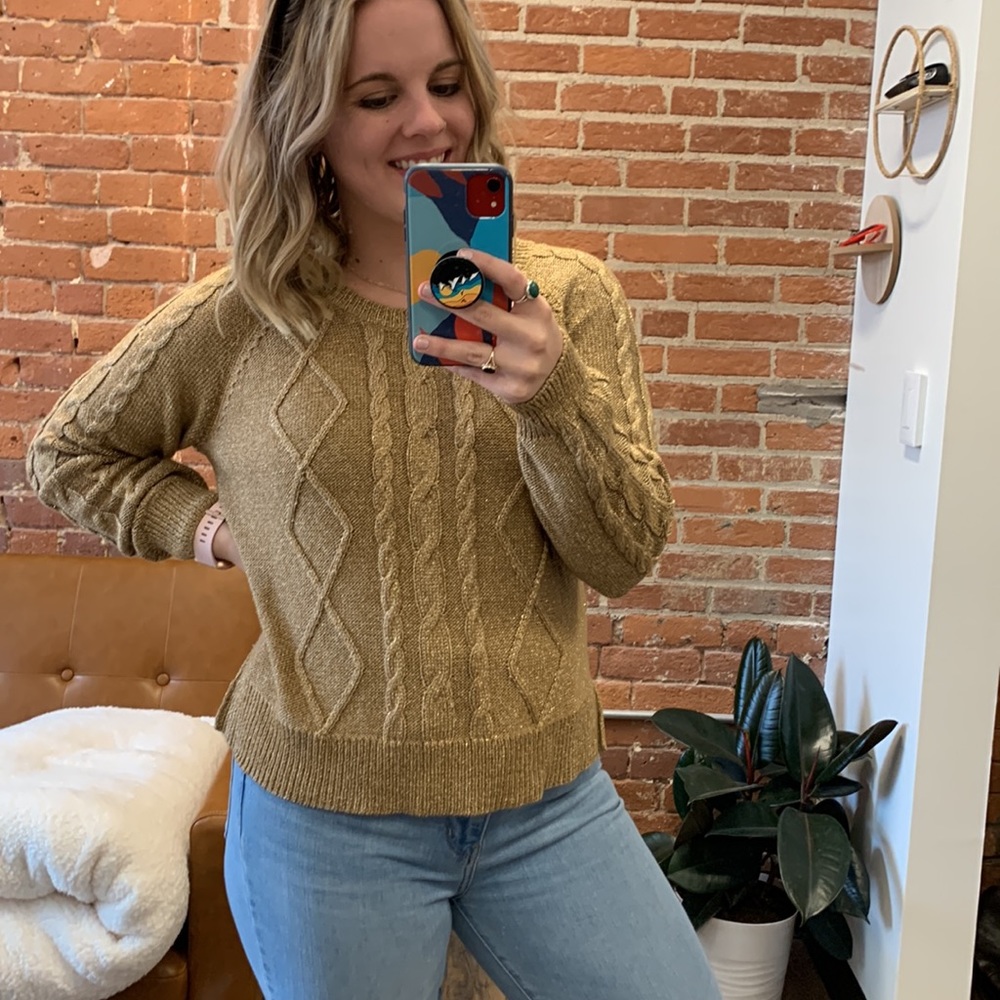 Apt. 9 Cable Knit Sweater in Mustard